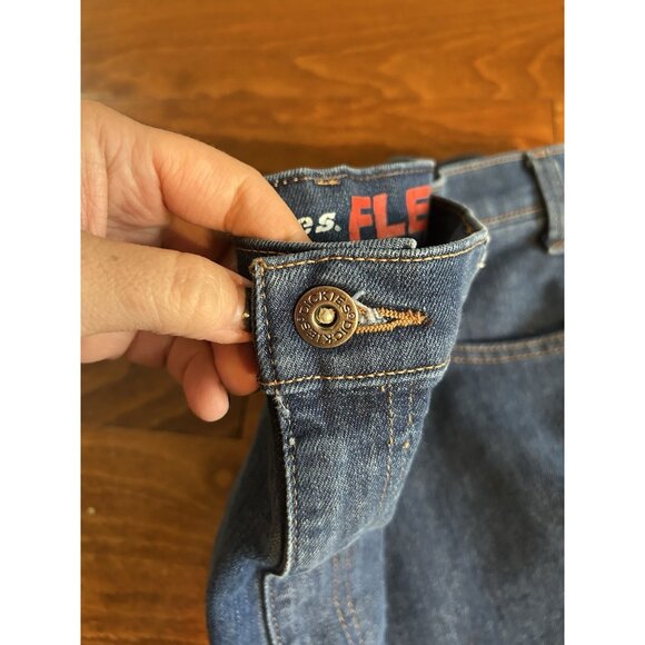 Dixies FLEX Relaxed Fit Carpenter Jeans Denim Medium Wash Mens Sz 42X30 - Picture 3 of 8